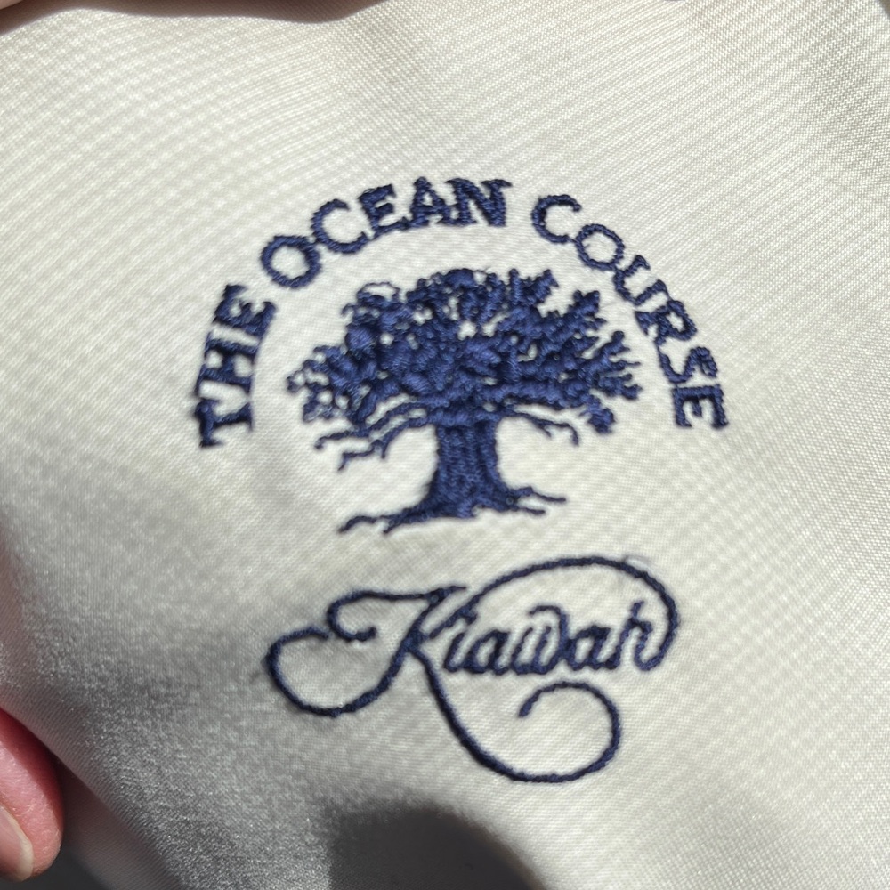 PGA‎ Tour Windbreaker Pullover Top Women's M World Cup Kiawah V-Neck Beige Golf - Picture 16 of 16